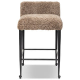 Corla Counter Stool, Taupe Shearling by Four Hands — FRT_1