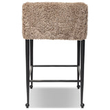 Corla Counter Stool, Taupe Shearling by Four Hands — BCK_1