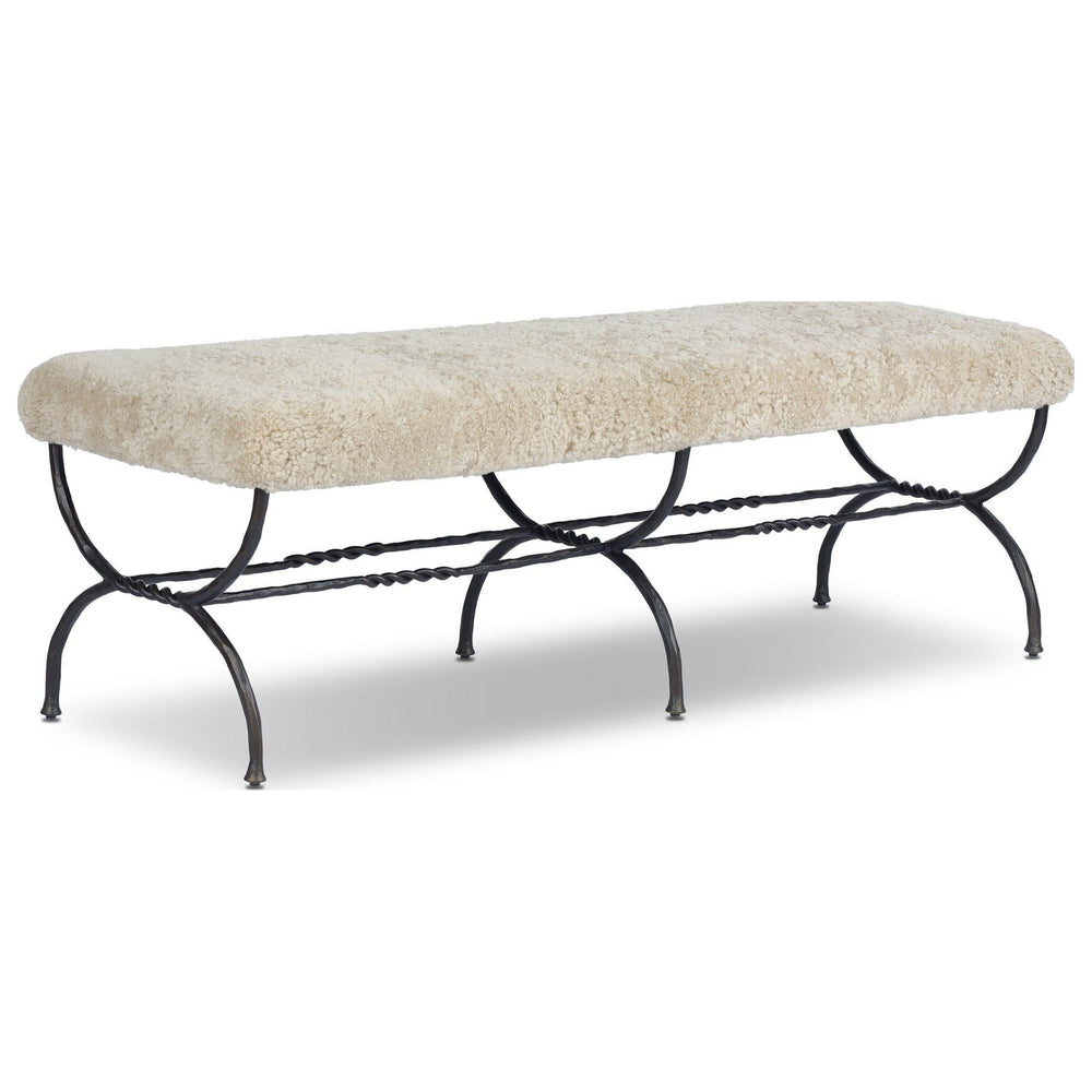 Ruby Accent Bench, Beige Shearling by Amber Lewis x Four Hands — PRM_1
