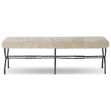 Ruby Accent Bench, Beige Shearling by Amber Lewis x Four Hands — FRT_1