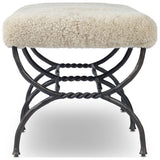 Ruby Accent Bench, Beige Shearling by Amber Lewis x Four Hands — SID_1