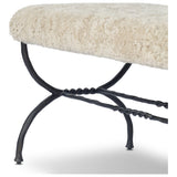Ruby Accent Bench, Beige Shearling by Amber Lewis x Four Hands — DET_1