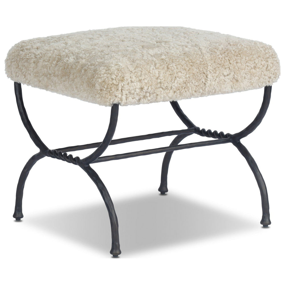 Ruby Accent Stool, Beige Shearling by Amber Lewis x Four Hands — PRM_1