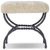 Ruby Accent Stool, Beige Shearling by Amber Lewis x Four Hands — SID_1