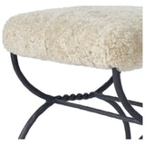 Ruby Accent Stool, Beige Shearling by Amber Lewis x Four Hands — DET_1