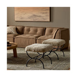 Ruby Accent Stool, Beige Shearling by Amber Lewis x Four Hands — ESS_1