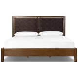Marco Leather Bed, Lorento Cigar by Four Hands