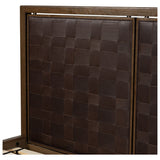 Marco Leather Bed, Lorento Cigar by Four Hands