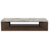 Bailor Coffee Table, Sandblasted White Marble by Four Hands — FRT_1