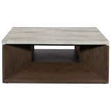 Bailor Coffee Table, Sandblasted White Marble by Four Hands — SID_1