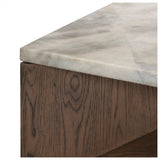 Bailor Coffee Table, Sandblasted White Marble by Four Hands — DET_1