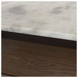Bailor Coffee Table, Sandblasted White Marble by Four Hands — DET_1