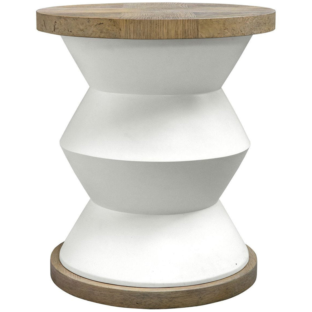 Spool Side Table, Matte White