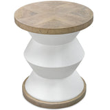 Spool Side Table, Matte White