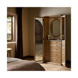 Rosalind Mirror Armoire, Amber Ash Veneer by Four Hands — ESS_1