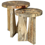 Nadette Nesting Tables, Set of 2, Natural-Furniture - Accent Tables-High Fashion Home