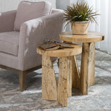 Nadette Nesting Tables, Set of 2, Natural-Furniture - Accent Tables-High Fashion Home