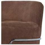 Brahms Leather Swivel Chair, Nubuck Tobacco by Four Hands — DET_1