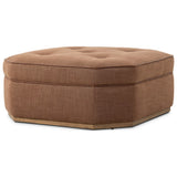Tonna Cocktail Ottoman, Savoy Sienna by Four Hands — PRM_1