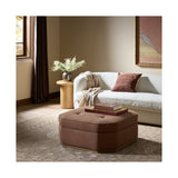 Tonna Cocktail Ottoman, Savoy Sienna by Four Hands — ESS_1
