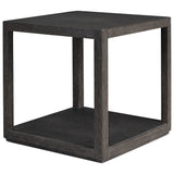 Bucco Square End Table, Black Faux Shagreen by Four Hands — PRM_1