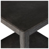 Bucco Square End Table, Black Faux Shagreen by Four Hands — DET_1