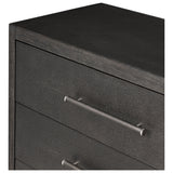 Bucco 6 Drawer Dresser, Black Faux Shagreen by Four Hands — DET_1