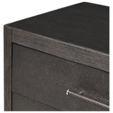 Bucco Nightstand, Black Faux Shagreen by Four Hands — DET_1