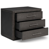 Bucco Nightstand, Black Faux Shagreen by Four Hands — OPN_1
