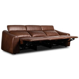 Alondra Leather Power Recliner 3 Piece Sectional, Sonoma Coco by Four Hands