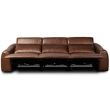 Alondra Leather Power Recliner 3 Piece Sectional, Sonoma Coco by Four Hands