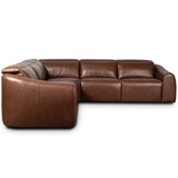 Alondra Leather Power Recliner 5 Piece Sectional, Sonoma Coco by Four Hands