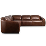 Alondra Leather Power Recliner 5 Piece Sectional, Sonoma Coco by Four Hands