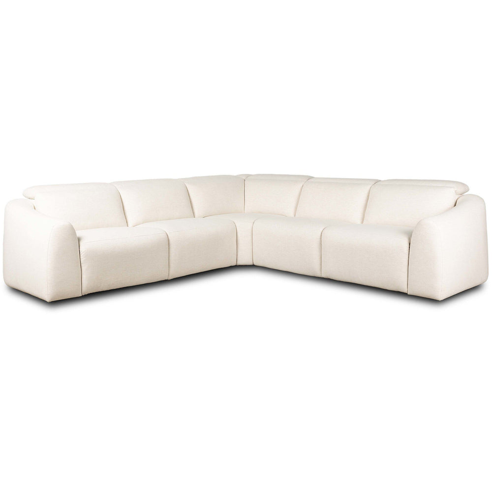 Alondra Power Recliner 5 Piece Sectional, Nomad Snow by Four Hands