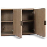 Maia 94" Sideboard, Dusty Brown Oak Veneer by Four Hands — DET_1