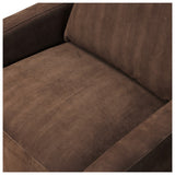 Lanvien Leather Swivel Chair, Nubuck Cigar by Four Hands — DET_1