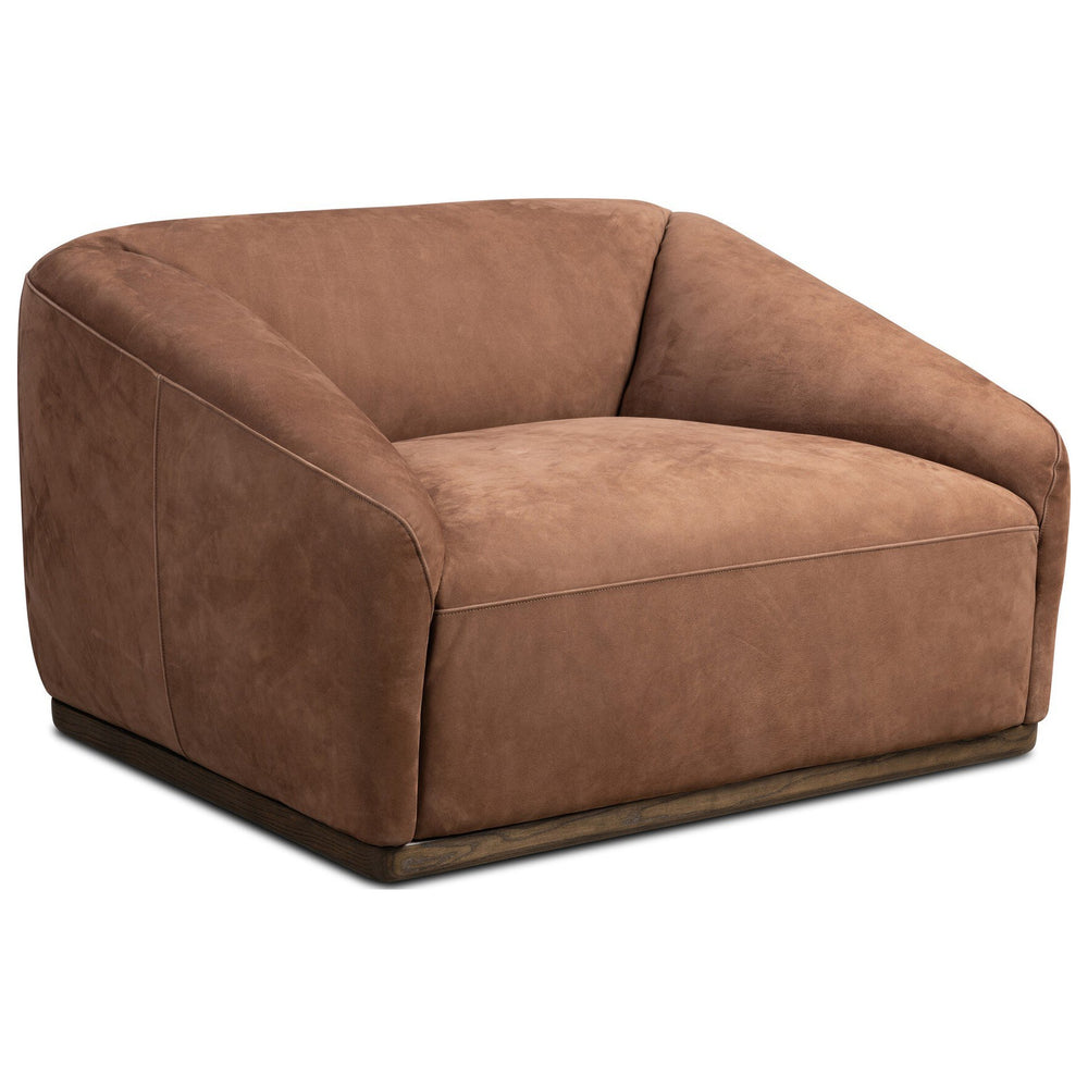 Grenelle Leather Chair, Nubuck Tobacco by Four Hands — PRM_1