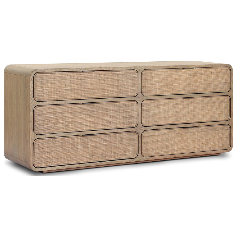 Maia 6 Drawer Dresser, Dusty Brown Cane by Four Hands — PRM_1