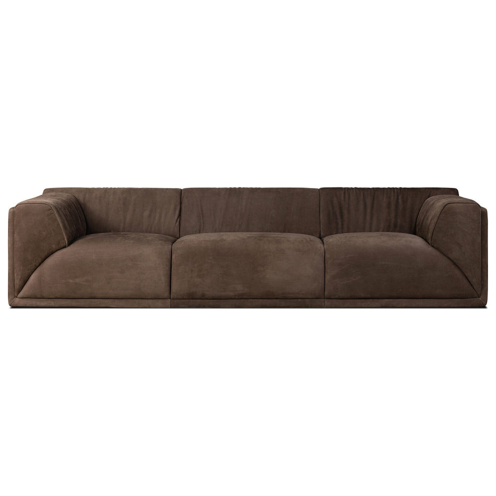 Lettie Leather Sofa, Nubuck Cigar by Four Hands — FRT_1