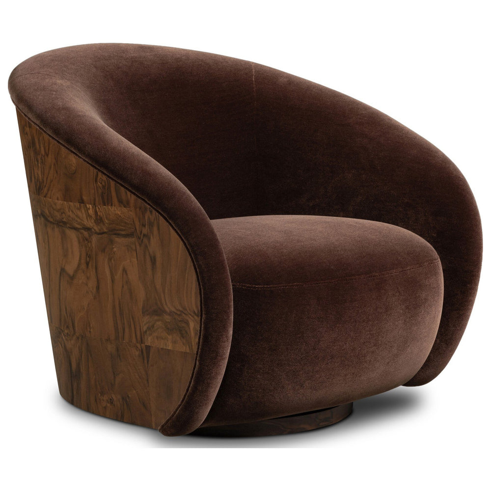 Rainey Swivel Chair, Monte Chocolate by Four Hands — PRM_1