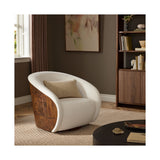 Rainey Swivel Chair, Nomad Snow by Four Hands — ESS_1