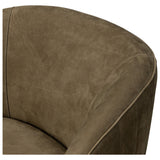 Valentine Leather Swivel Chair, Nubuck Olive by Four Hands — DET_1