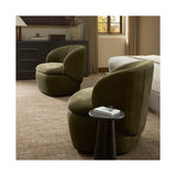Valentine Leather Swivel Chair, Nubuck Olive by Four Hands — ESS_1