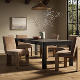 Noeline 65" Double Extension Dining Table, Smoked Black Oak by Four Hands