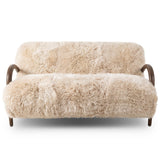 Sandro Settee, Champagne Mongolian Fur by Four Hands