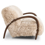 Sandro Settee, Champagne Mongolian Fur by Four Hands