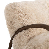 Sandro Settee, Champagne Mongolian Fur by Four Hands