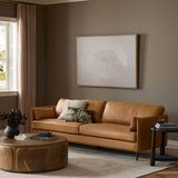 Reese 96" Leather Sofa, Palermo Cognac by Four Hands