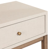 Fiona Small Nightstand, Ivory Painted Raffia by Four Hands