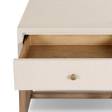 Fiona Small Nightstand, Ivory Painted Raffia by Four Hands